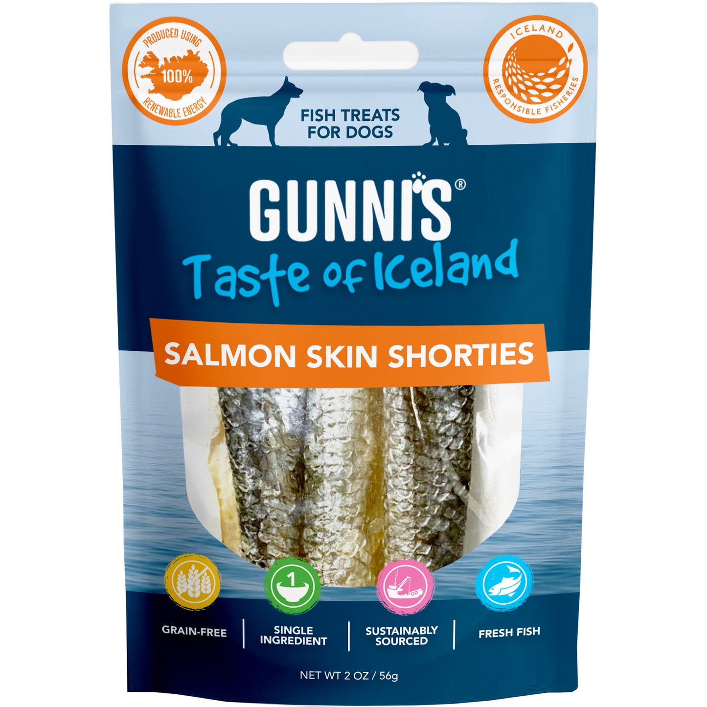 Gunni's Salmon Skin Shorties 56g