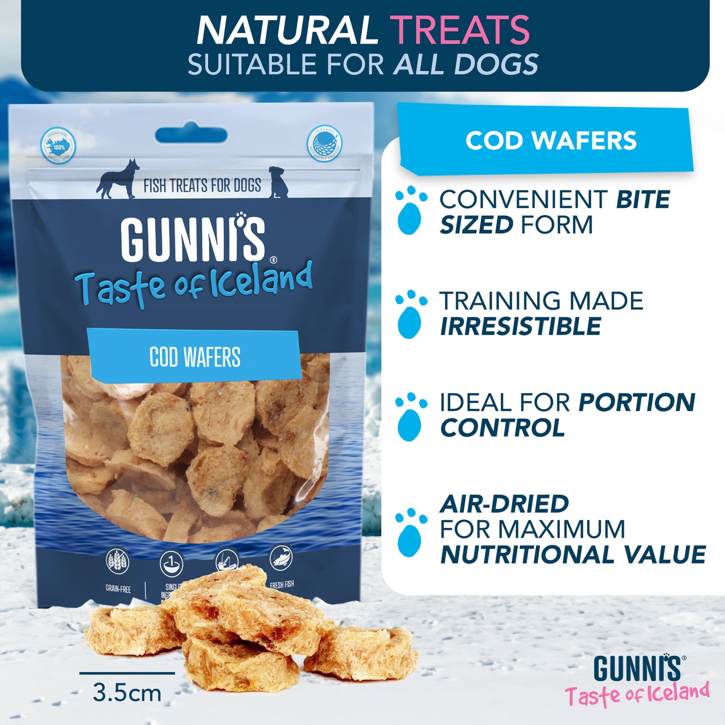 Gunni's Cod Wafers 85g