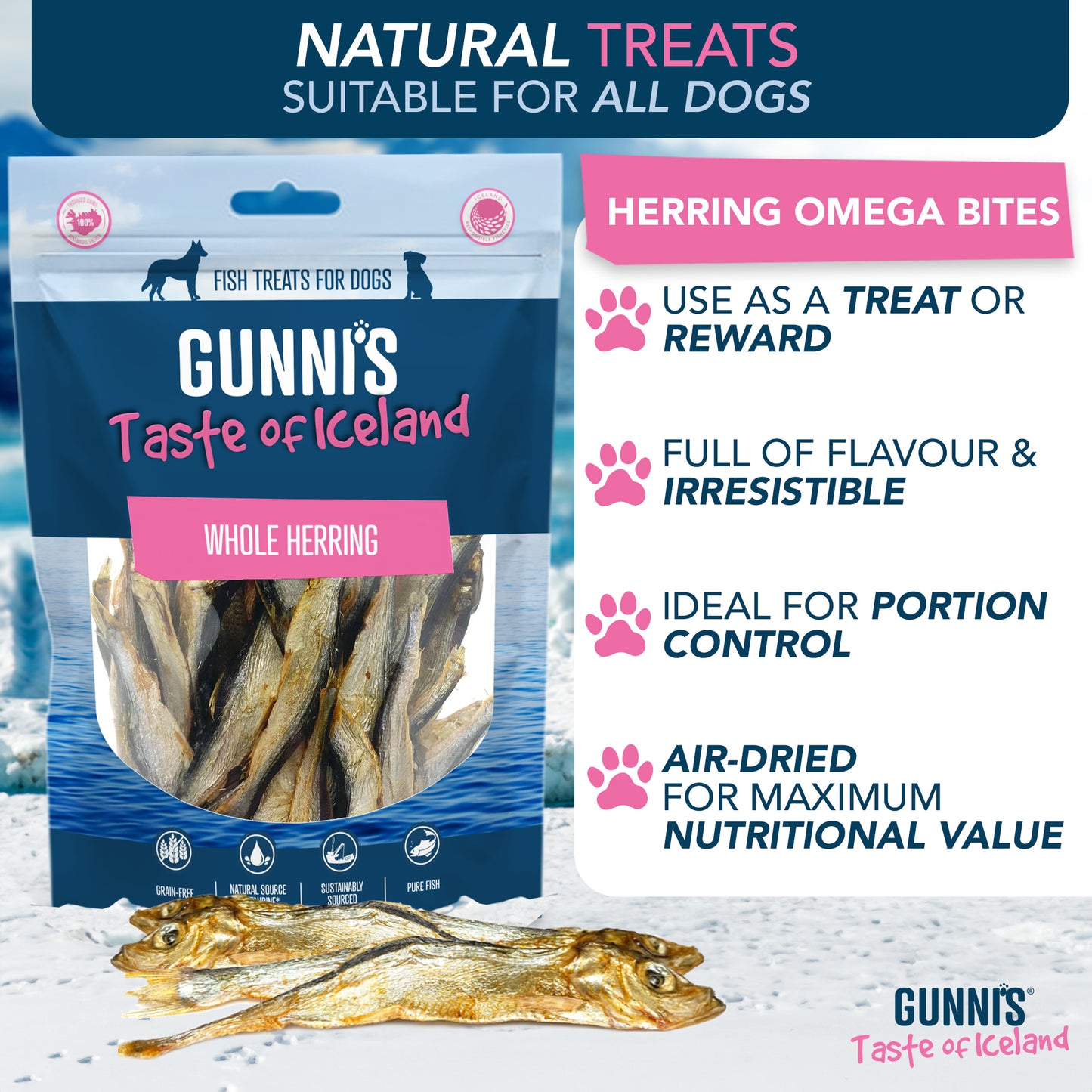 Gunni's Whole Herring 255g