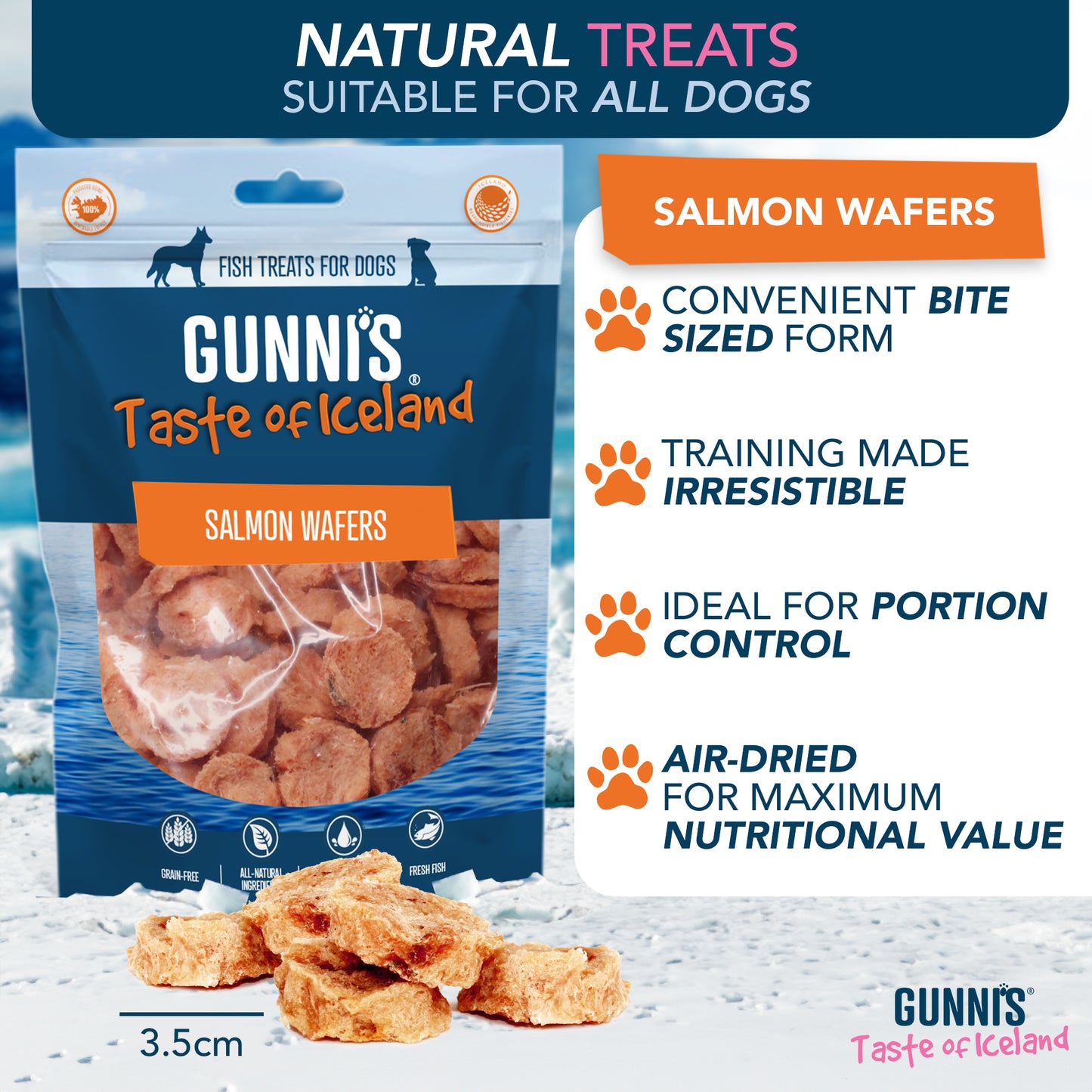 Gunni's Salmon Wafers 85g