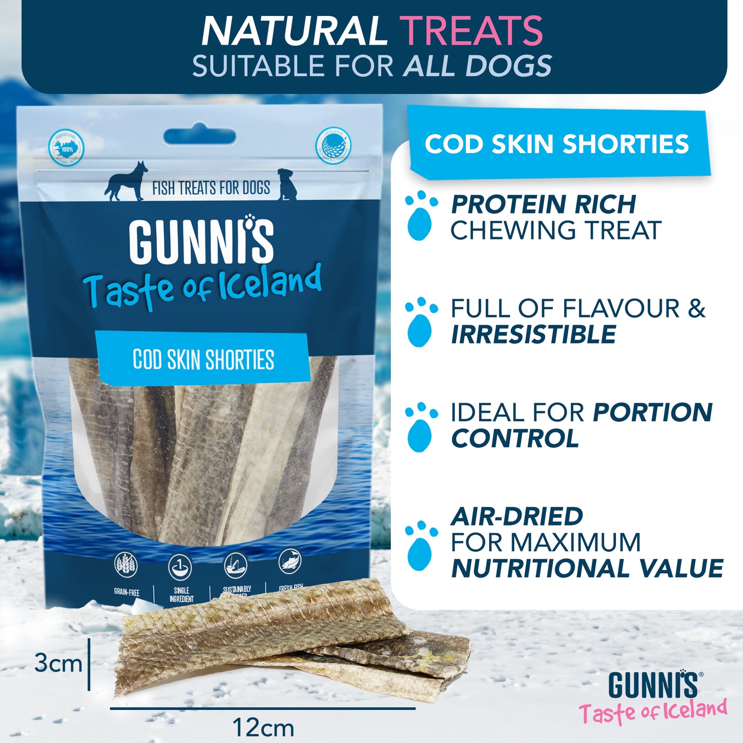 Gunnis Cod Skin Shorties, 71g