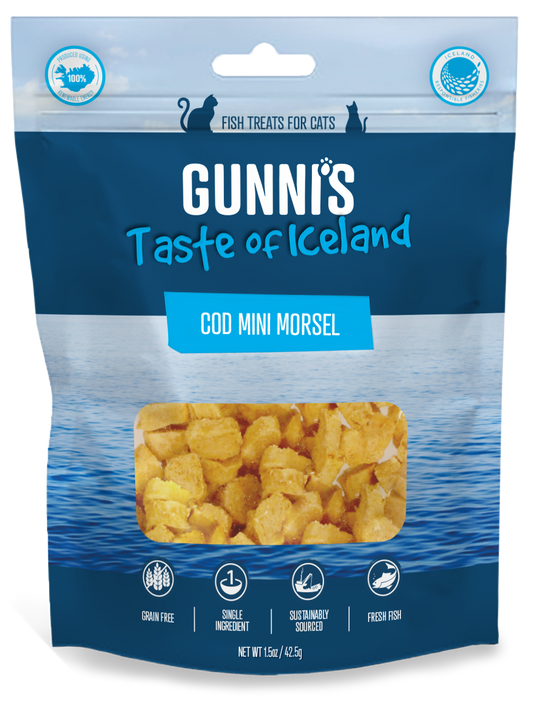 Gunnis Cod Mini Morsels Natural Cat Treats, 42.5g