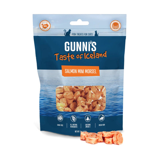 Gunnis Salmon Mini Morsels Cat Treats, 42.5g