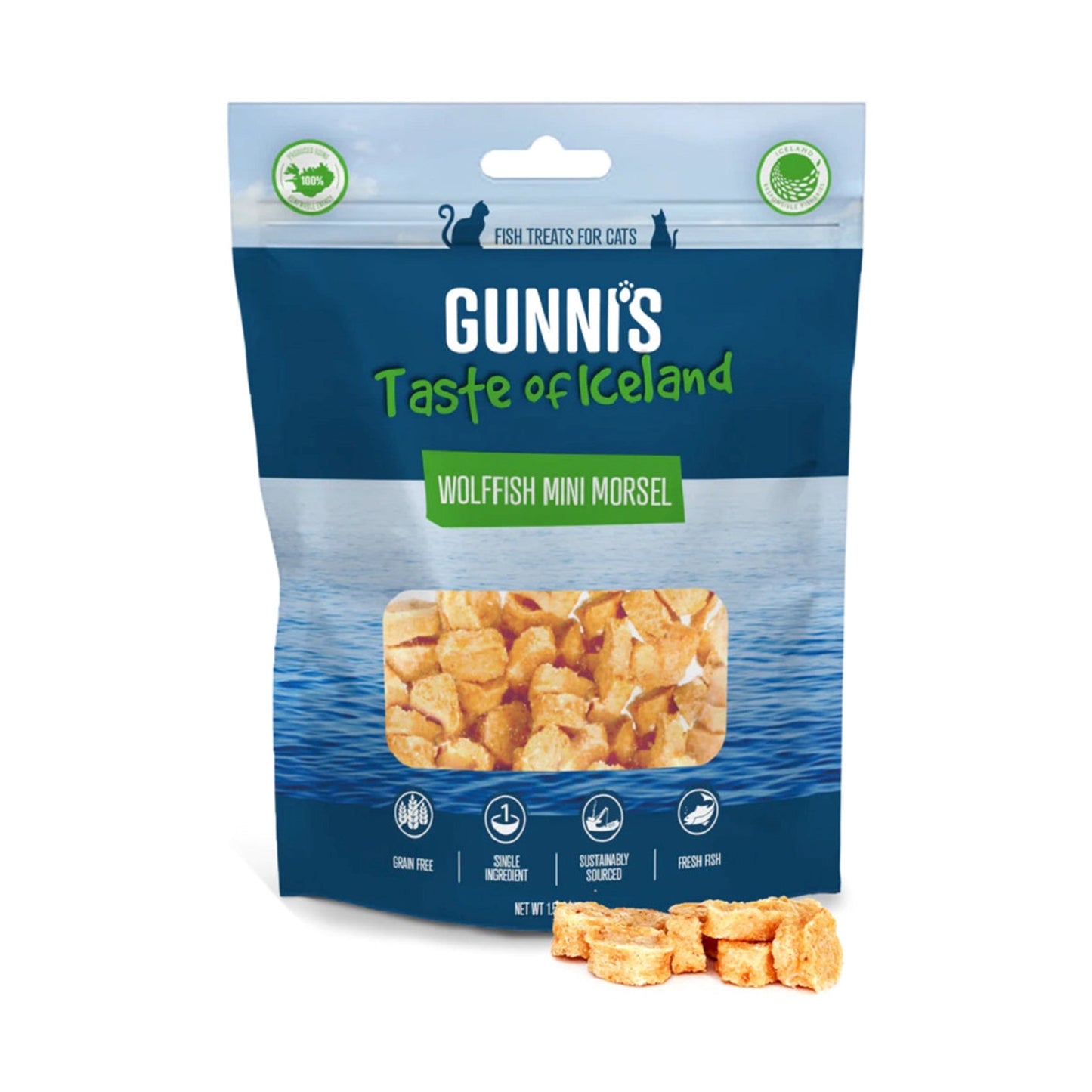 Gunnis Wolffish Mini Morsels Natural Cat Treats, 42.5g