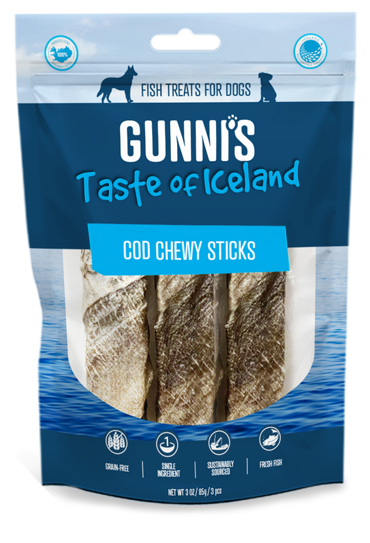 Gunnis Cod Skin Chewy Bites, 150g