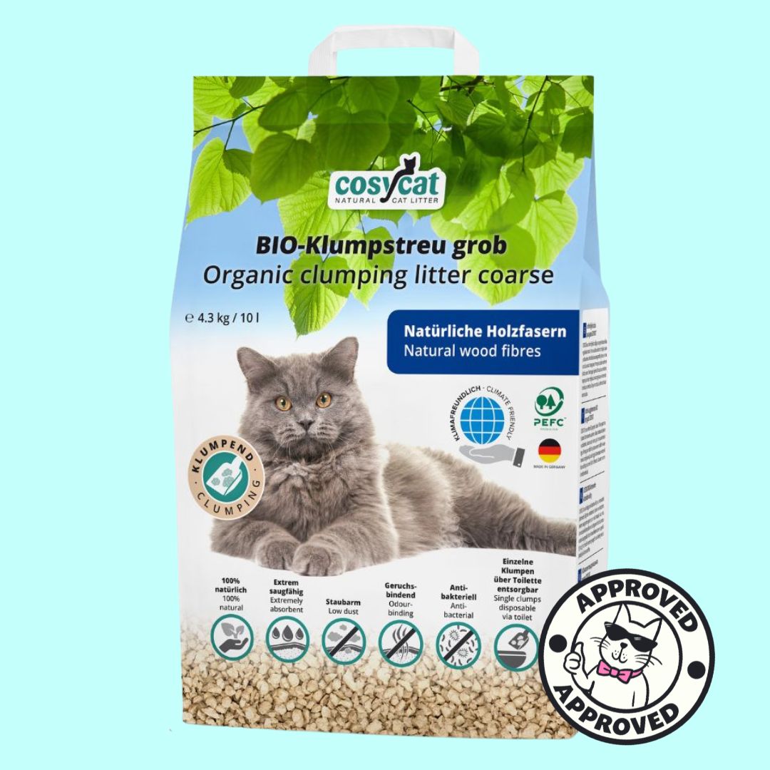 CosyCat 4.3kg 10L coarse clumping wood cat litter