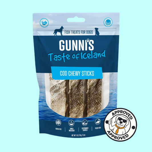 Gunni's Cod Chewy Sticks - pack of 3 pieces 85g