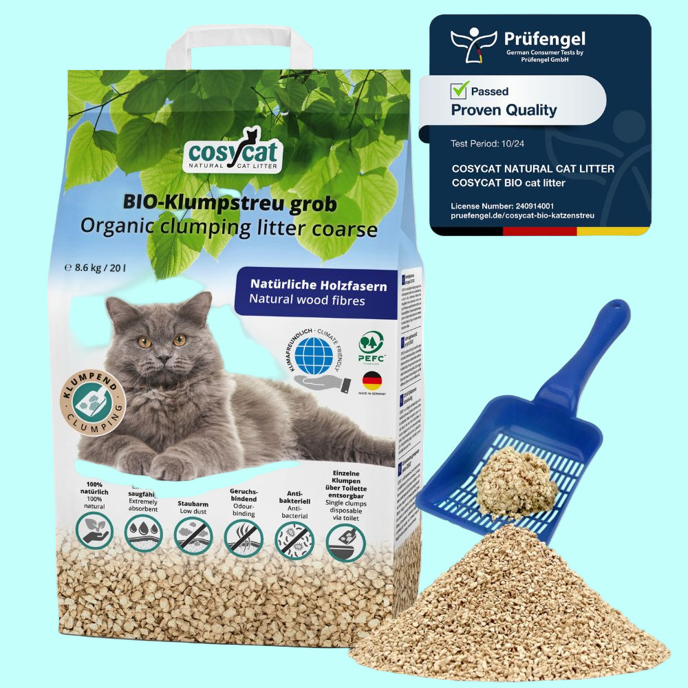 CosyCat 4.3kg 10L coarse clumping wood cat litter