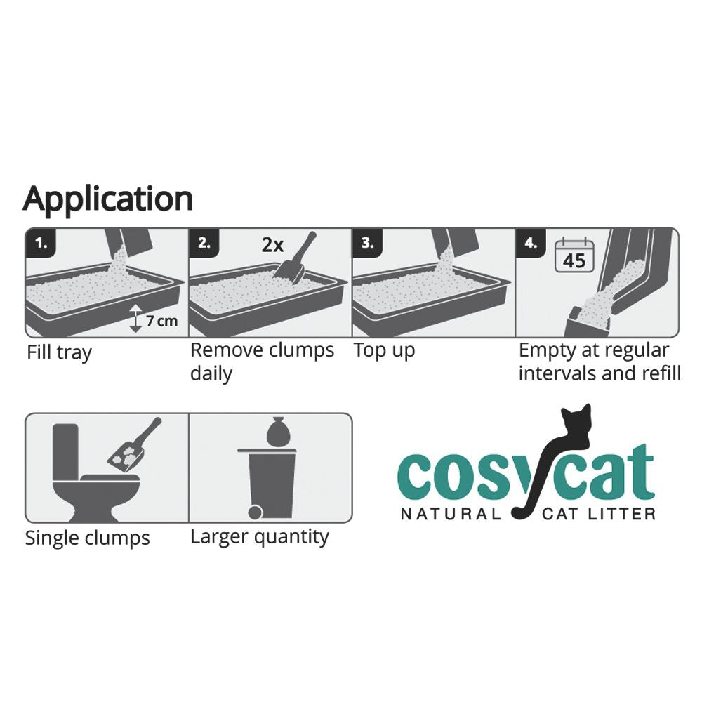 CosyCat 4.3kg 10L fine clumping wood cat litter