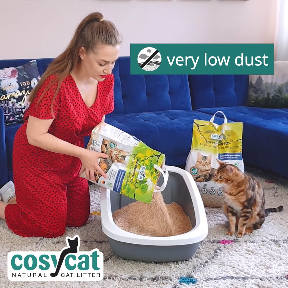 CosyCat 4.3kg 10L fine clumping wood cat litter